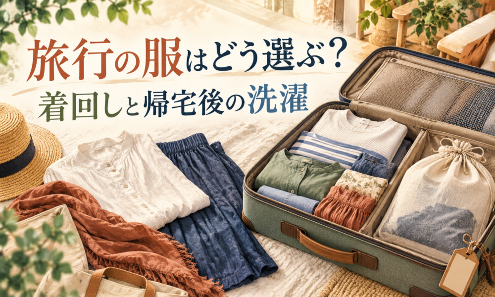 旅行の服はどう選ぶ?着回しと帰宅後の洗濯