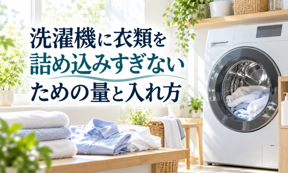 洗濯機に衣類を詰め込みすぎないための量と入れ方