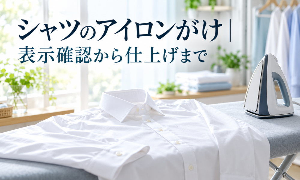 シャツのアイロンがけ|表示確認から仕上げまで