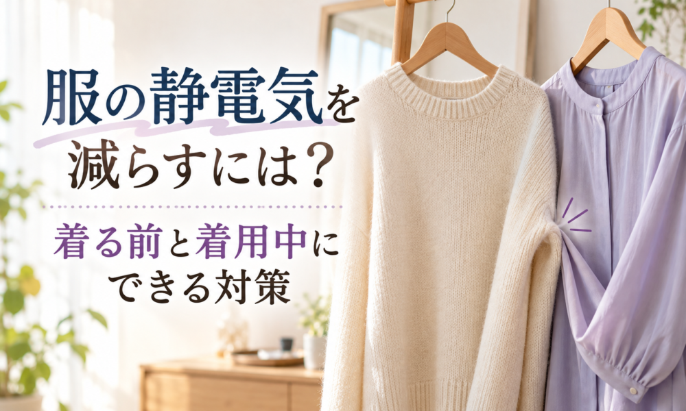 服の静電気を減らすには？着る前と着用中にできる対策