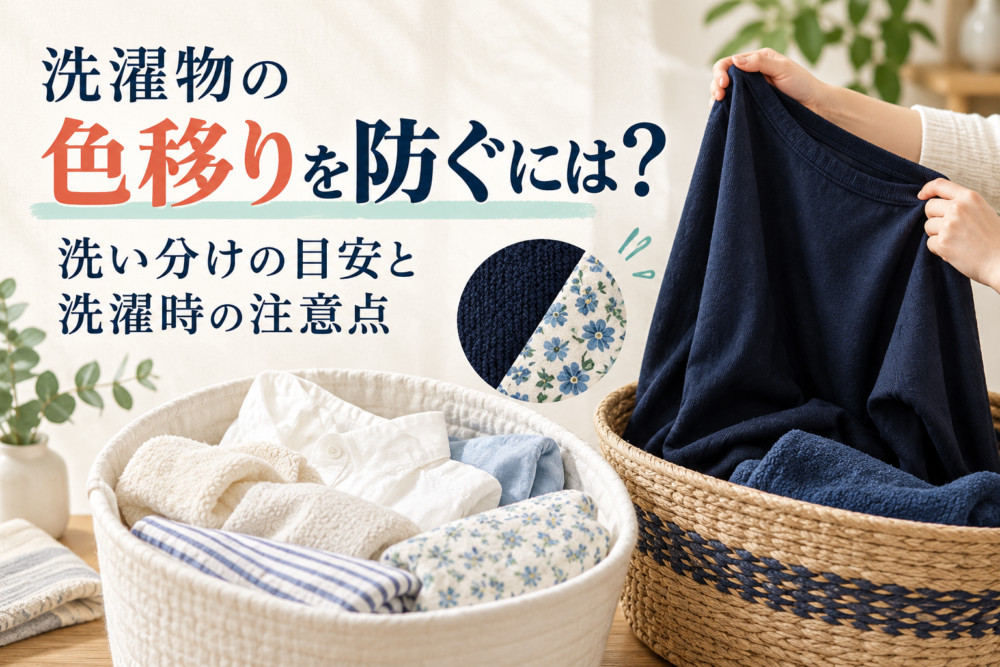 洗濯物の色移りを防ぐには？洗い分けの目安と洗濯時の注意点