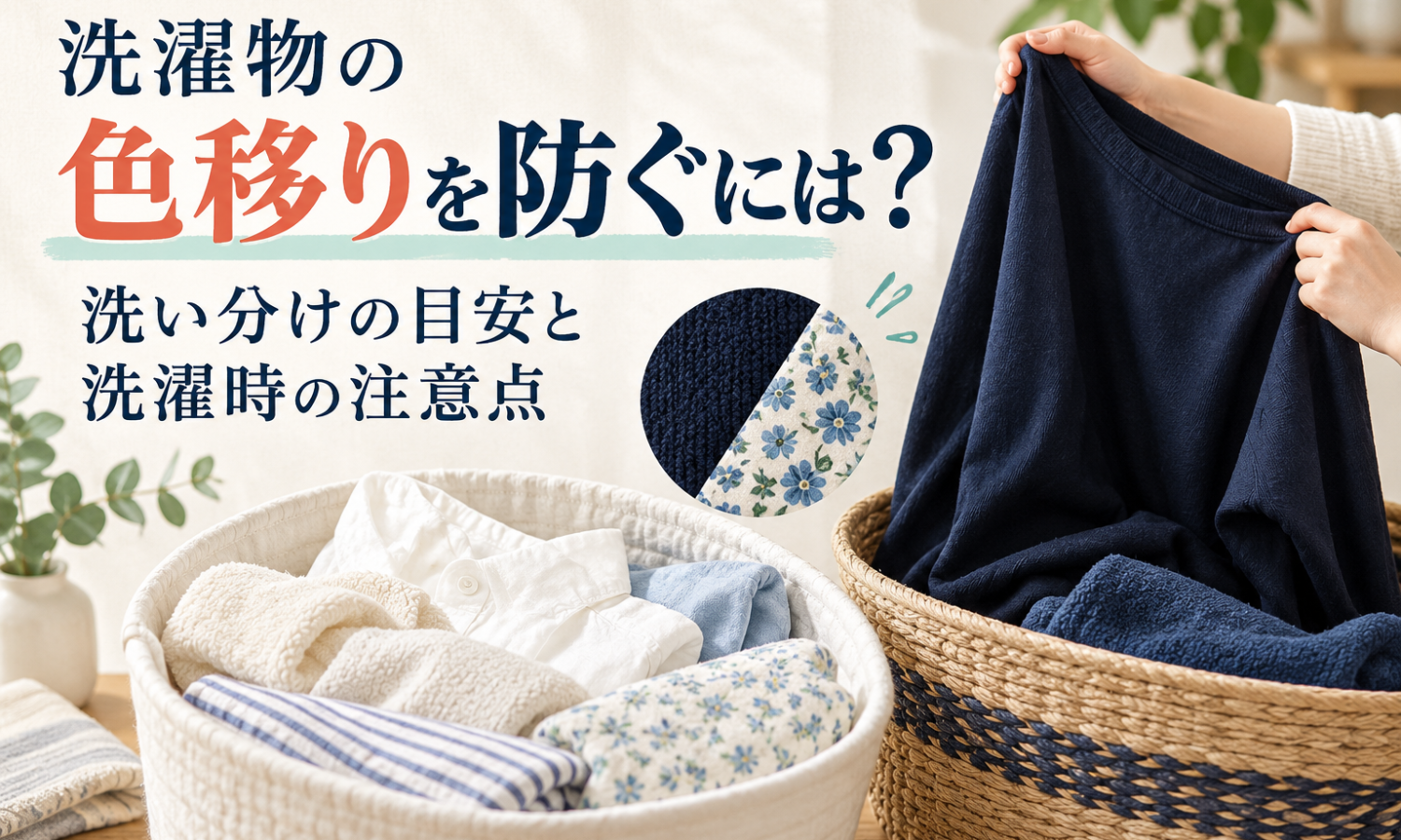 洗濯物の色移りを防ぐには？洗い分けの目安と洗濯時の注意点