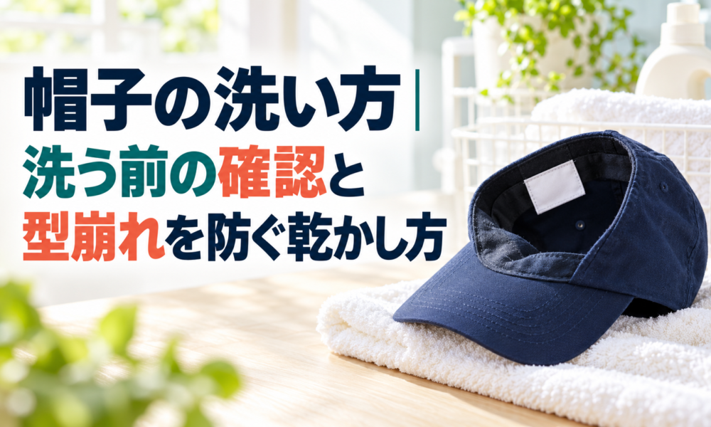 帽子の洗い方｜洗う前の確認と型崩れを防ぐ乾かし方