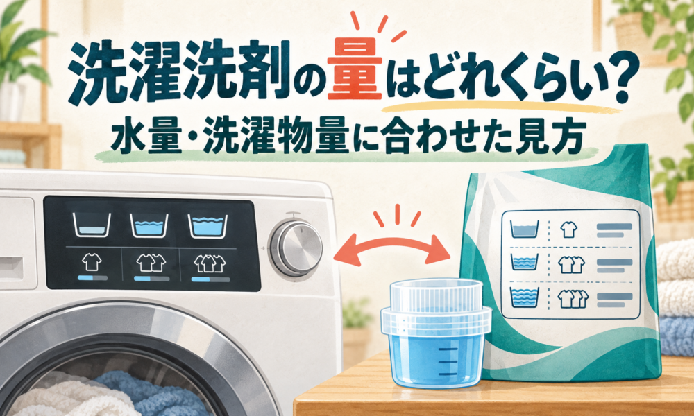 洗濯洗剤の量はどれくらい？水量・洗濯物量に合わせた見方