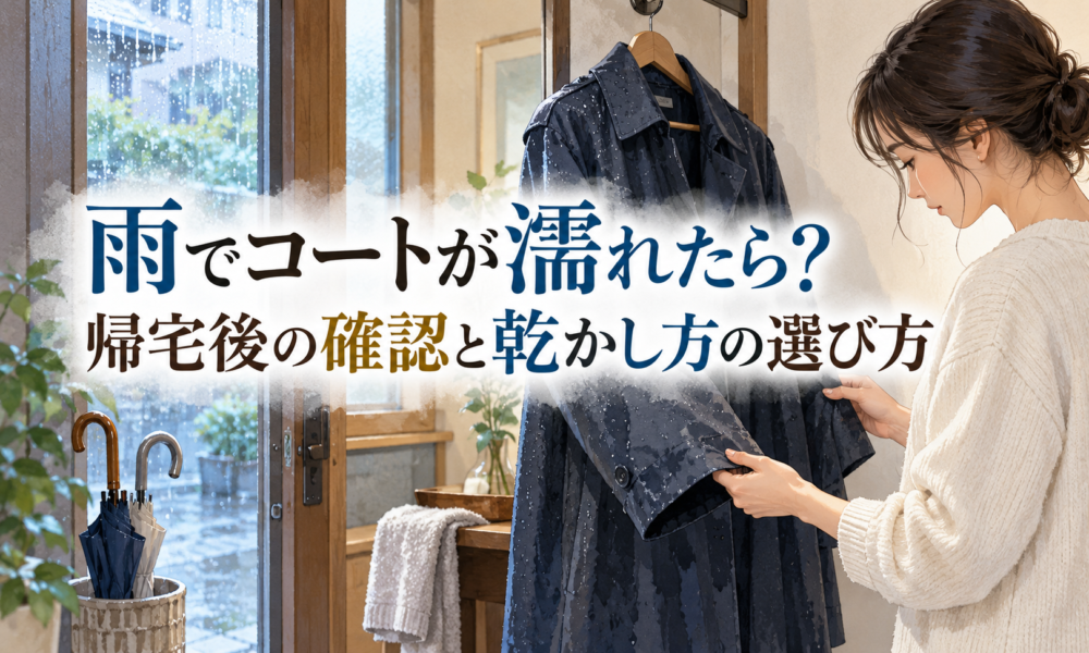 雨でコートが濡れたら？帰宅後の確認と乾かし方の選び方