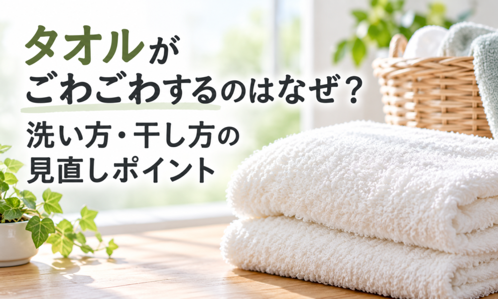 タオルがごわごわするのはなぜ？洗い方・干し方の見直しポイント
